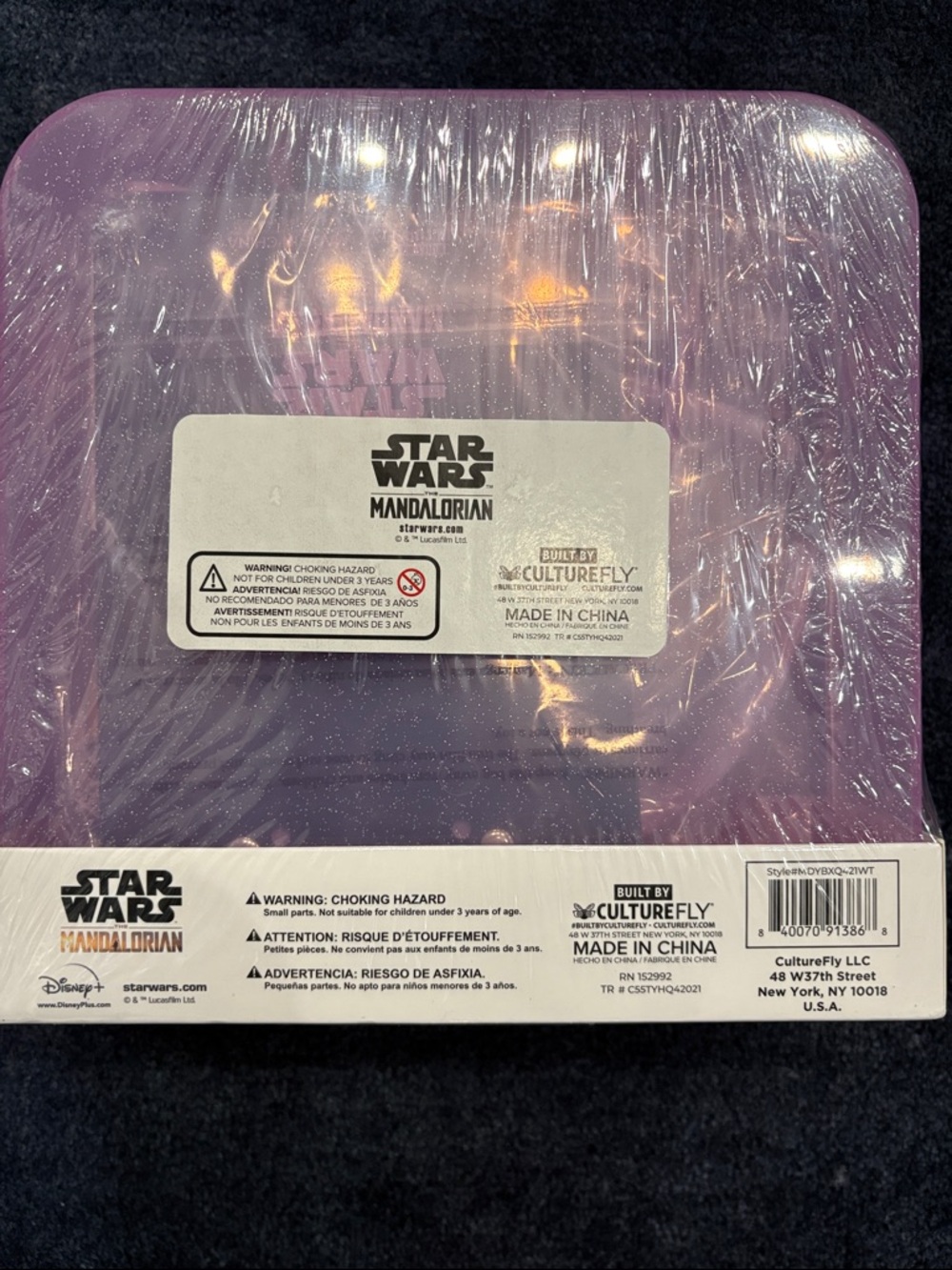 Star Wars Pink Translucent Accessory Box with Green Grogu Face - Picture 3 of 4